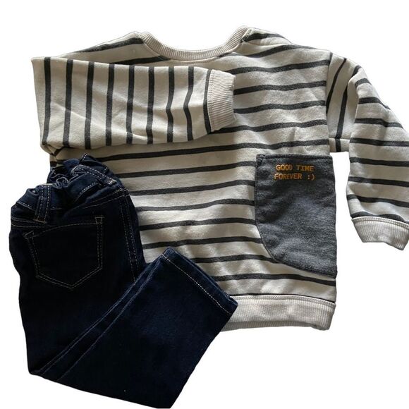 Toddler Sweater and Skinny Jeans Outfit set 18-24M Unisex Unisex - Picture 1 of 15